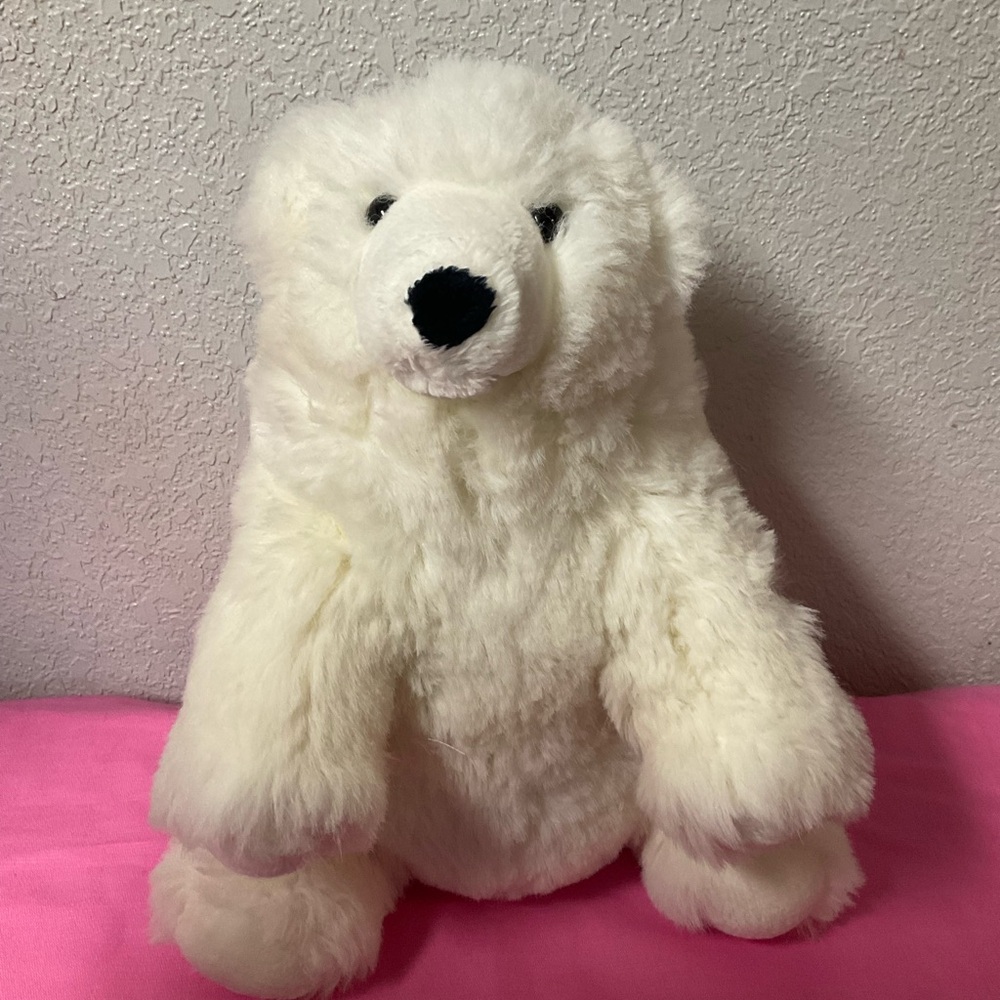 Vintage Restored Geoffrey White Polar Bear Toys R Us 1988 Stuffed Animals Plush